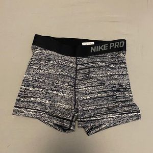 Black and White Nike Pros